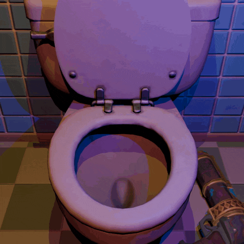 a toilet in a bathroom with the lid up