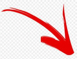 a red arrow pointing to the left on a transparent background .