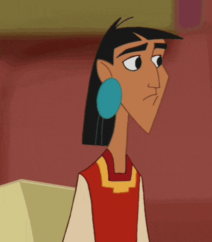 a cartoon character with a blue earring on his right ear