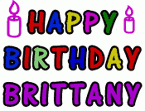 Happy Birthday Brittany Candle GIF - Happy Birthday Brittany Candle Greeting GIFs