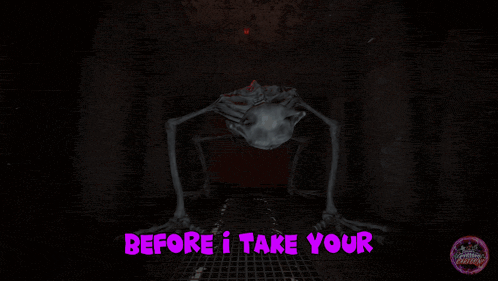 a black and white image of a monster with the word life in red letters