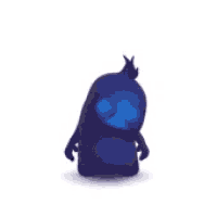 a purple monster is sleeping with the letters zzz coming out of it 's mouth