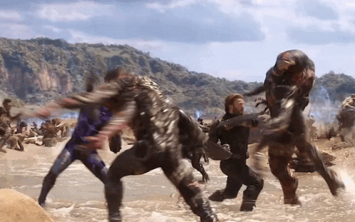 Captain America Black Panther GIF - Captain America Black Panther Fighting GIFs