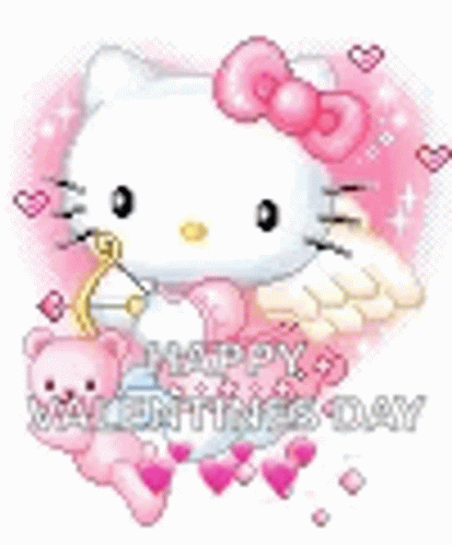 Hello Kitty Happy Valentines Day GIF - Hello Kitty Happy Valentines Day Heart GIFs