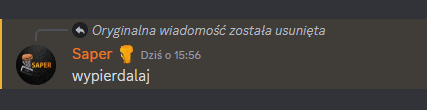 a screenshot of a conversation between saper and wypierdalaj with a time of 15:56