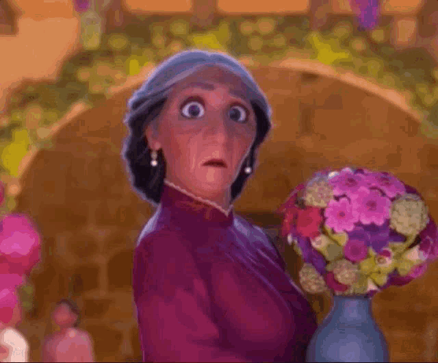 What Are You Doing Encanto GIF - What Are You Doing Encanto Alma Madrigal GIFs