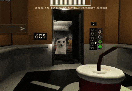 a screenshot of a video game with the number 605 on the wall