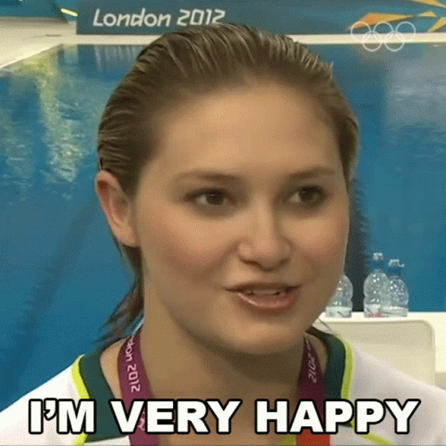 Im Very Happy Melissa Wu GIF - Im Very Happy Melissa Wu Olympics GIFs