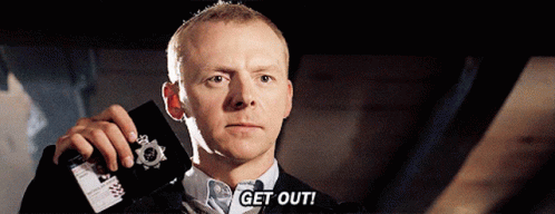Simon Pegg Get Out GIF - Simon Pegg Get Out Leave GIFs