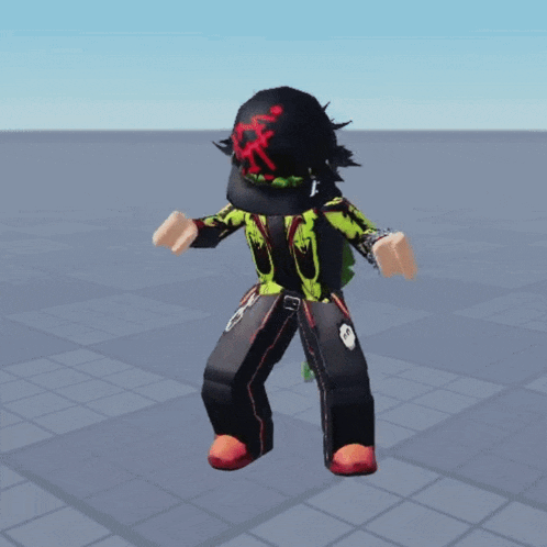 a cartoon character wearing a black hat with a red cross on it