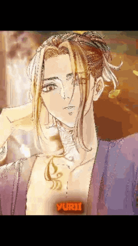 a drawing of a girl with long hair and the name yuri on the bottom right