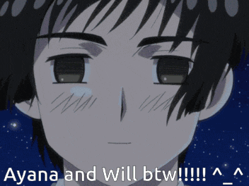 a drawing of a boy with the words ayana and will btw