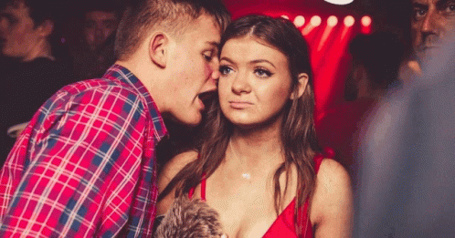 Girl At Club Unwanted Attention GIF - Girl At Club Unwanted Attention Guy Yelling GIFs