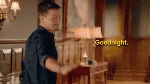 Oliver Queen Goodnight GIF - Oliver Queen Goodnight Bye GIFs