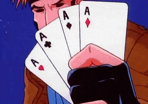Gambit X Men GIF - Gambit X Men Card GIFs