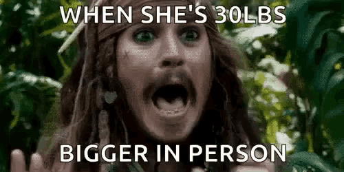 jack sparrow from the movie pirates of the caribbean is making a funny face .