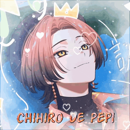 a drawing of a girl with the name chihiro de pepi on it
