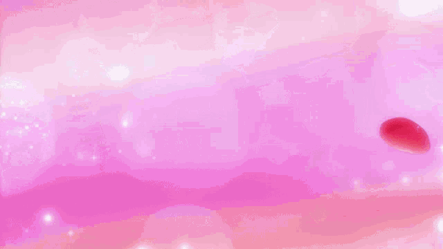 red petals falling on a pink background with sparkles