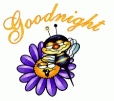Good Night Bee GIF - Good Night Bee Flower GIFs