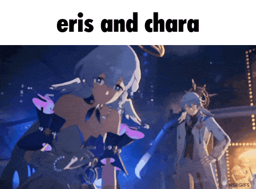 a gif of eris and chara is being displayed