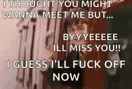 a picture of harry potter with the words `` i thought you might wanna meet me but ... ''