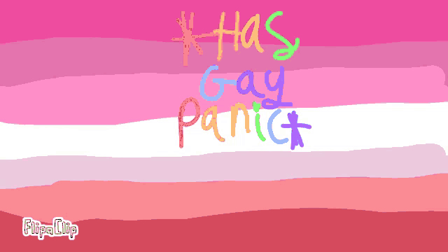 a drawing of a flag with the words " has gay panic " written on it