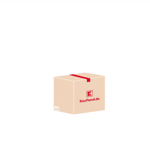 a cardboard box with kaufland.de written on the front