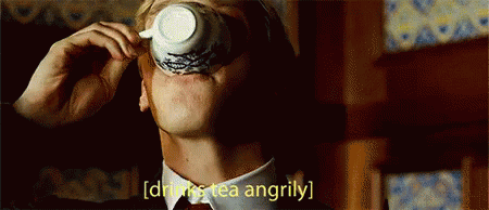 Drinks Tea Angrily GIF - Benedict Cumberbatch Sherlock Tea GIFs