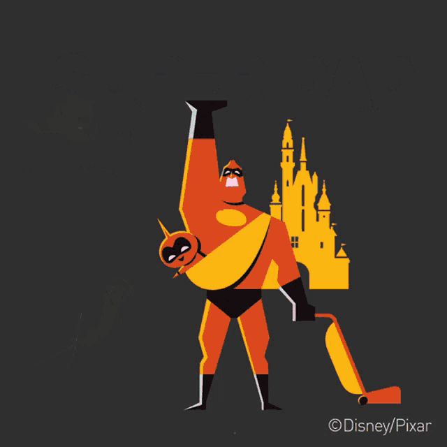 a poster for the movie super dad shows a castle