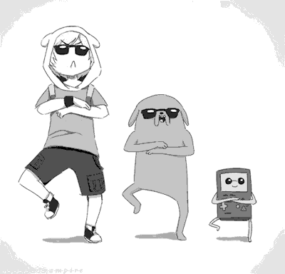 a black and white drawing of a boy a dog and a game boy