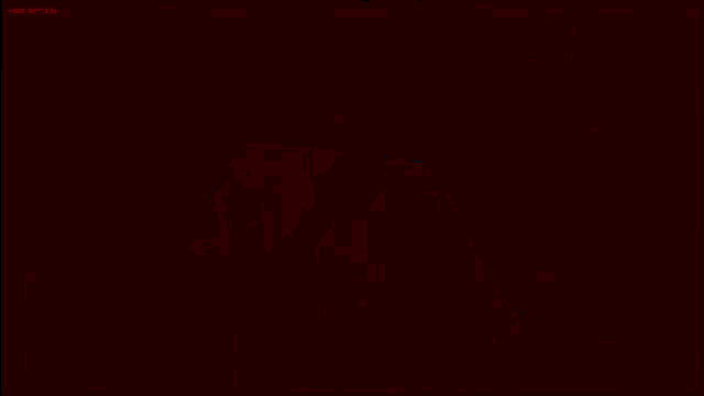 a cartoon character with a red face and a yellow glowing head .