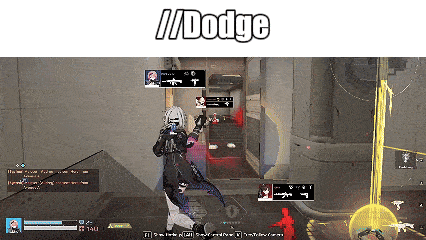 a screenshot of a video game with the words dodge on the top
