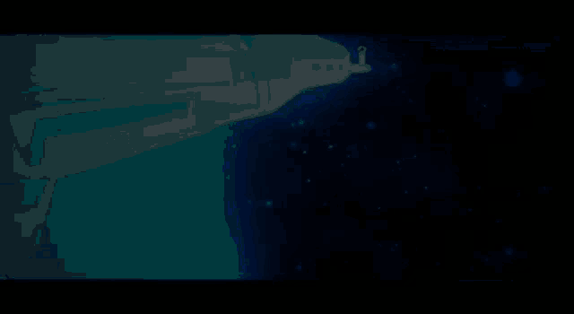 a computer generated image of a space ship flying through space