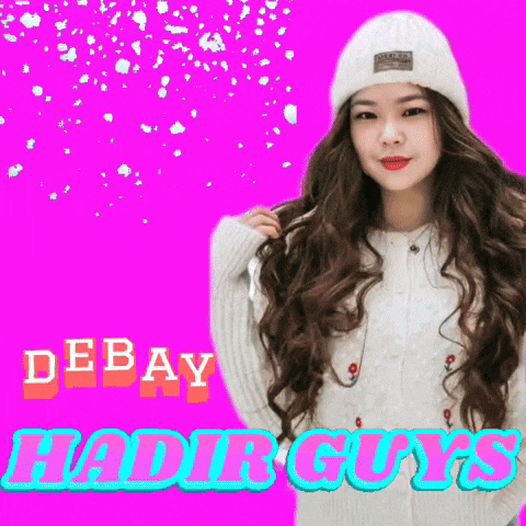 a girl with long hair is wearing a white sweater and a white beanie with the words debay hadr guys on the bottom