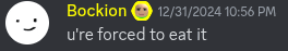 a screenshot of a message from bockion