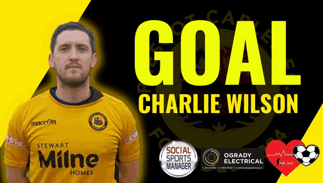a man wearing a yellow jersey that says millne homes