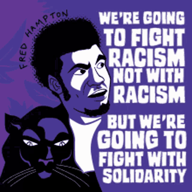 a poster that says we 're going to fight racism not with racism but we are going to fight with solidarity