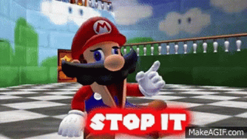 Stop It Mario GIF - Stop It Mario GIFs