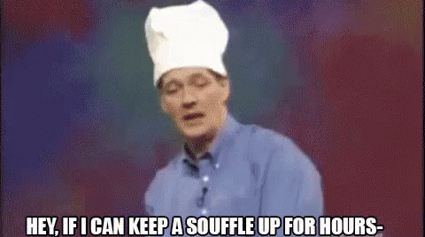 Hey, If I Can Keep A Souffle Up For Hours GIF - Colin Mochrie Whose GIFs