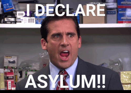 Asylum I Declare GIF - Asylum I Declare The Office Memes GIFs