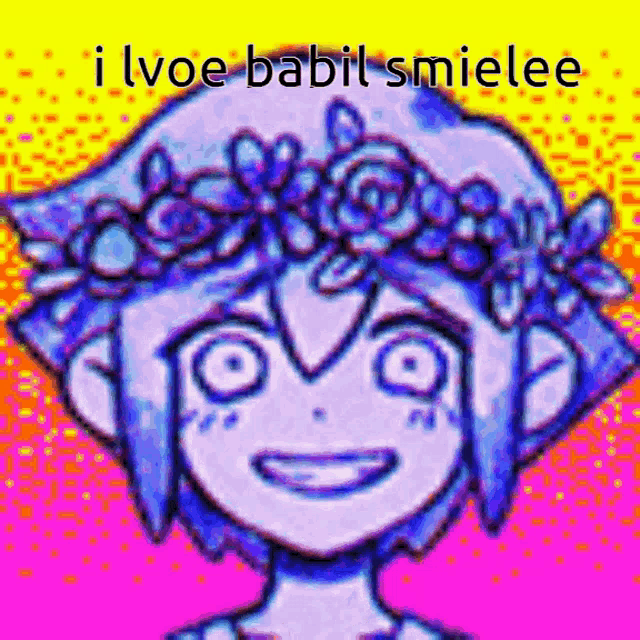 a girl with a flower crown on her head is smiling .