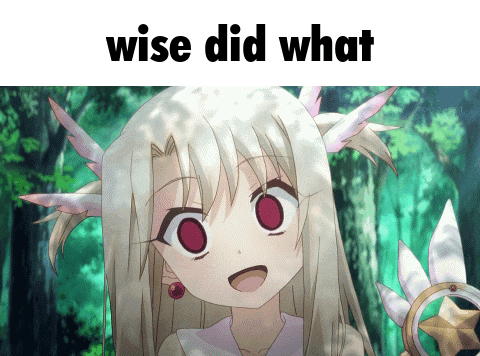 a picture of a girl with red eyes and the words wise did what