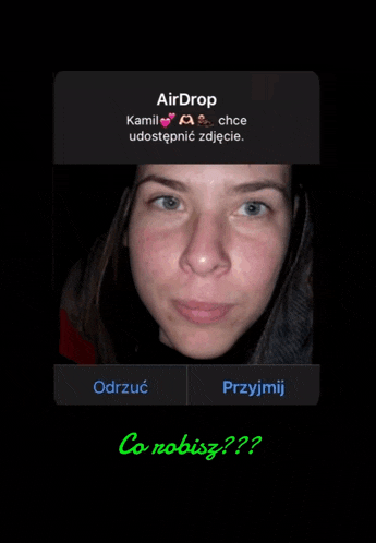a close up of a woman 's face with co robisz written on the bottom