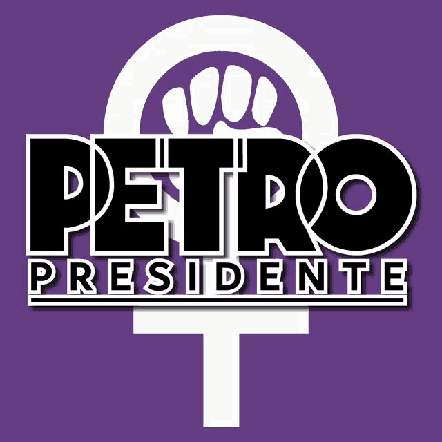a petro presidente logo with a fist in the middle
