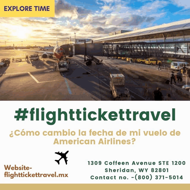 an advertisement for flight ticket travel with a picture of an airport terminal