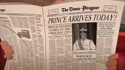 Prince Newspaper GIF - Prince Newspaper The Princess And The Frog GIFs