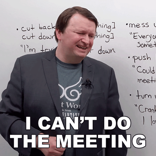 I Can'T Do The Meeting Today Alex GIF - I Can'T Do The Meeting Today Alex Engvid GIFs