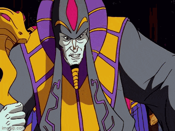 a cartoon character in a purple and yellow outfit is holding a sword and giving a thumbs up .