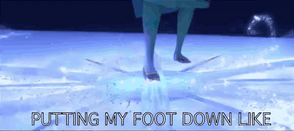 a person is putting their foot down like a princess