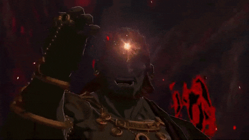 a computer generated image of a person with a red light coming from their head .